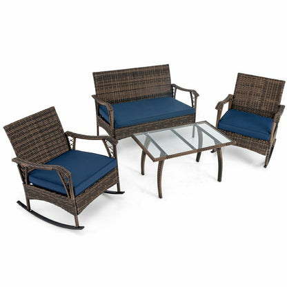 Outdoor Wicker Rocking Set | Plow & Hearth