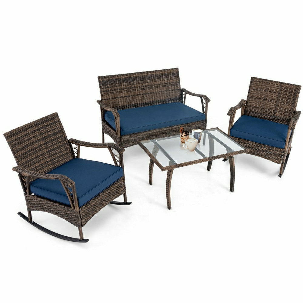 Outdoor Wicker Rocking Set | Plow & Hearth