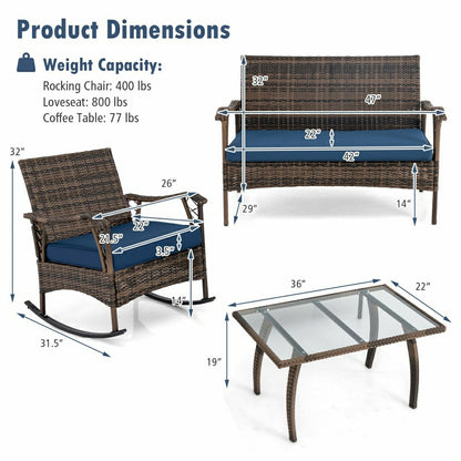 Outdoor Wicker Rocking Set | Plow & Hearth