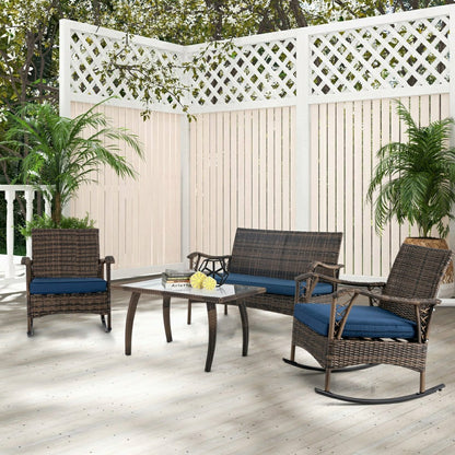 Outdoor Wicker Rocking Set | Plow & Hearth