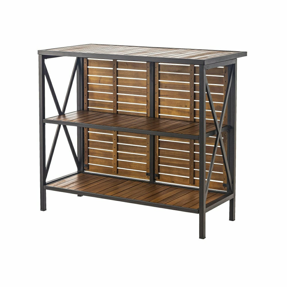 Aacia Bar Table with Iron Frame | Plow & Hearth