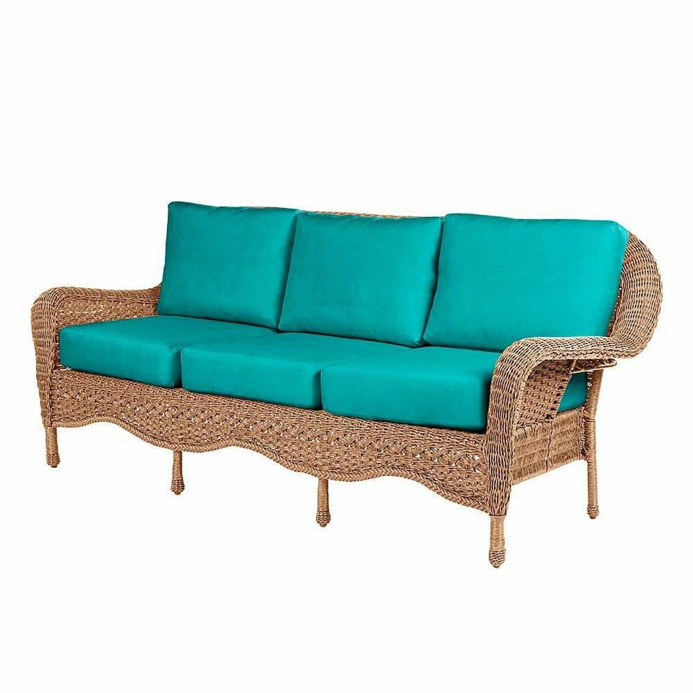Prospect Hill Outdoor Wicker Deep Seating Sofa w/Cushions | Plow & Hearth