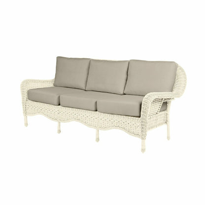 Prospect Hill Outdoor Wicker Deep Seating Sofa w/Cushions | Plow & Hearth