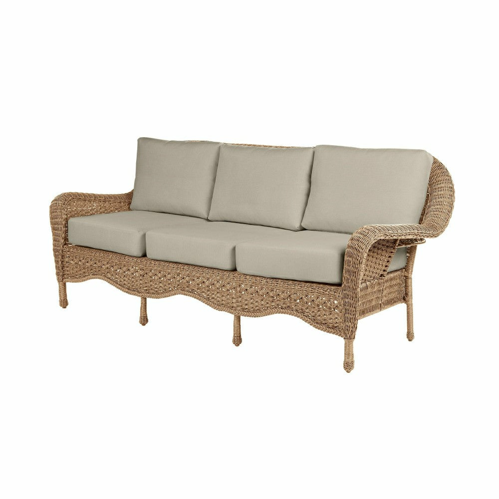 Prospect Hill Outdoor Wicker Deep Seating Sofa w/Cushions | Plow & Hearth