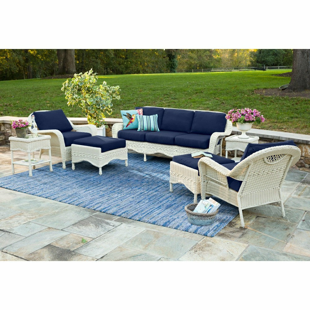 Prospect Hill Outdoor Wicker Deep Seating Sofa w/Cushions | Plow & Hearth