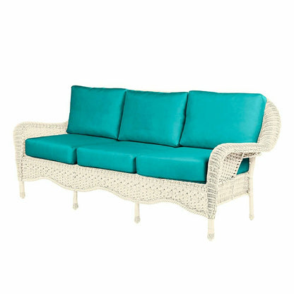 Prospect Hill Outdoor Wicker Deep Seating Sofa w/Cushions | Plow & Hearth