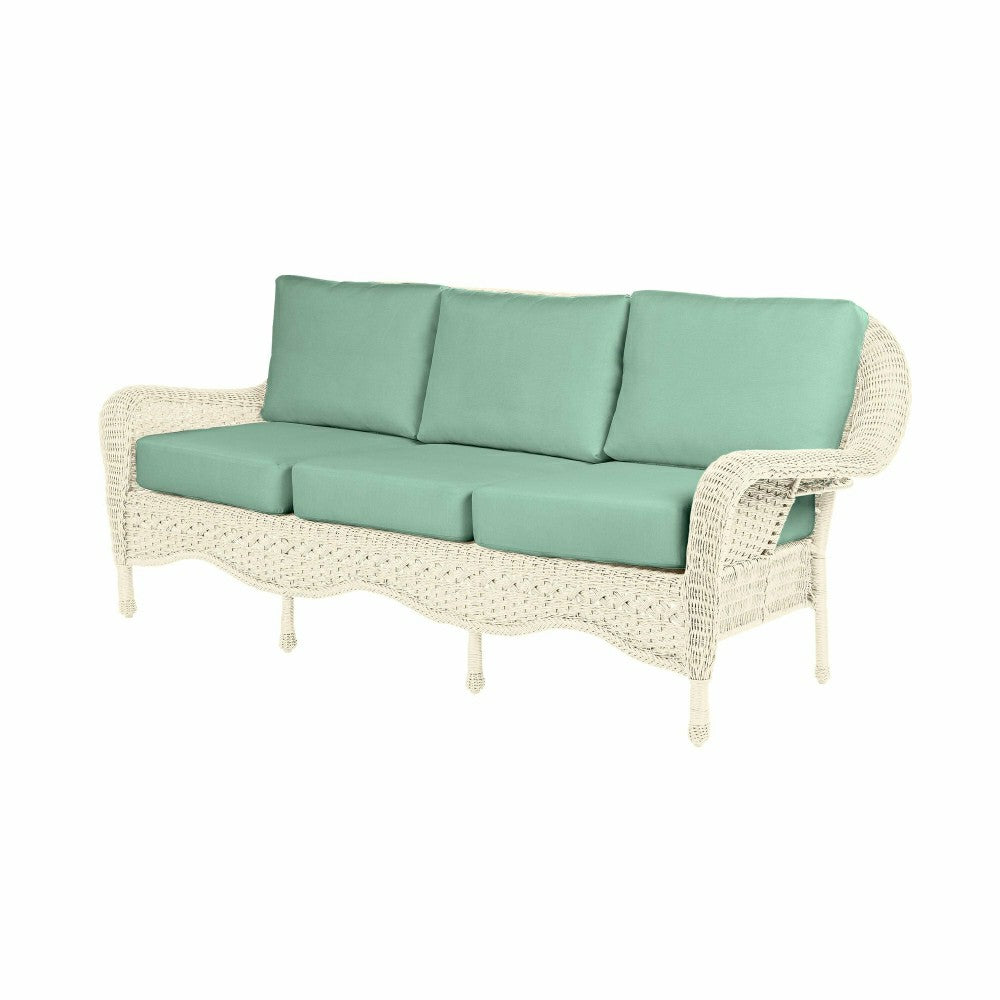 Prospect Hill Outdoor Wicker Deep Seating Sofa w/Cushions | Plow & Hearth