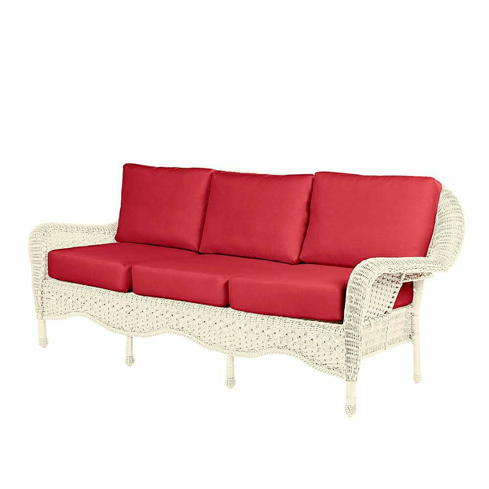 Prospect Hill Outdoor Wicker Deep Seating Sofa w/Cushions | Plow & Hearth