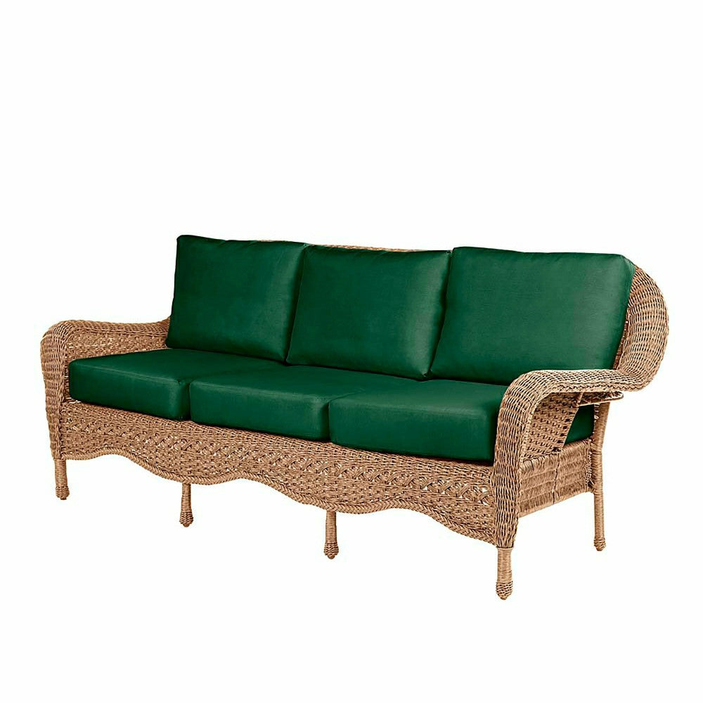 Prospect Hill Outdoor Wicker Deep Seating Sofa w/Cushions | Plow & Hearth