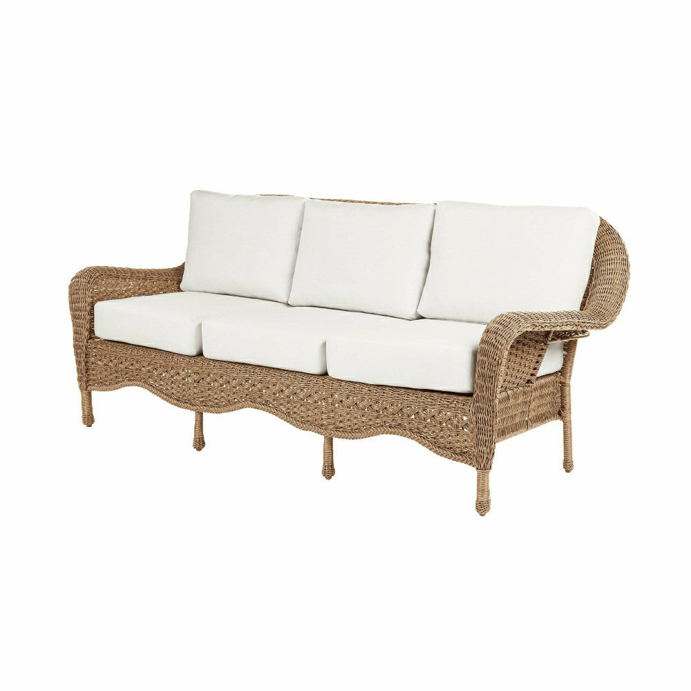 Prospect Hill Outdoor Wicker Deep Seating Sofa w/Cushions | Plow & Hearth