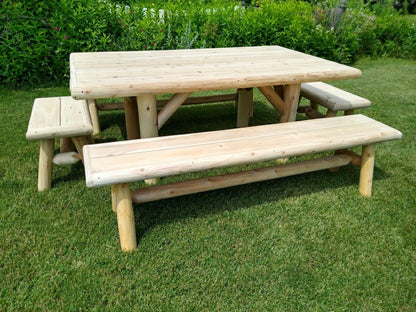 Handmade Rustic Outdoor Picnic Table | Plow & Hearth