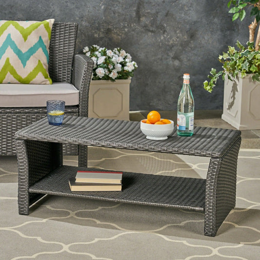 St Lucia Rattan Coffee Table | Plow & Hearth