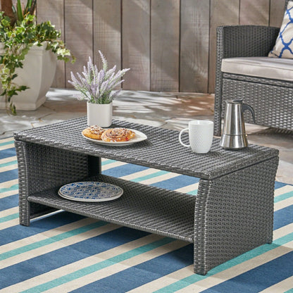 St Lucia Rattan Coffee Table | Plow & Hearth