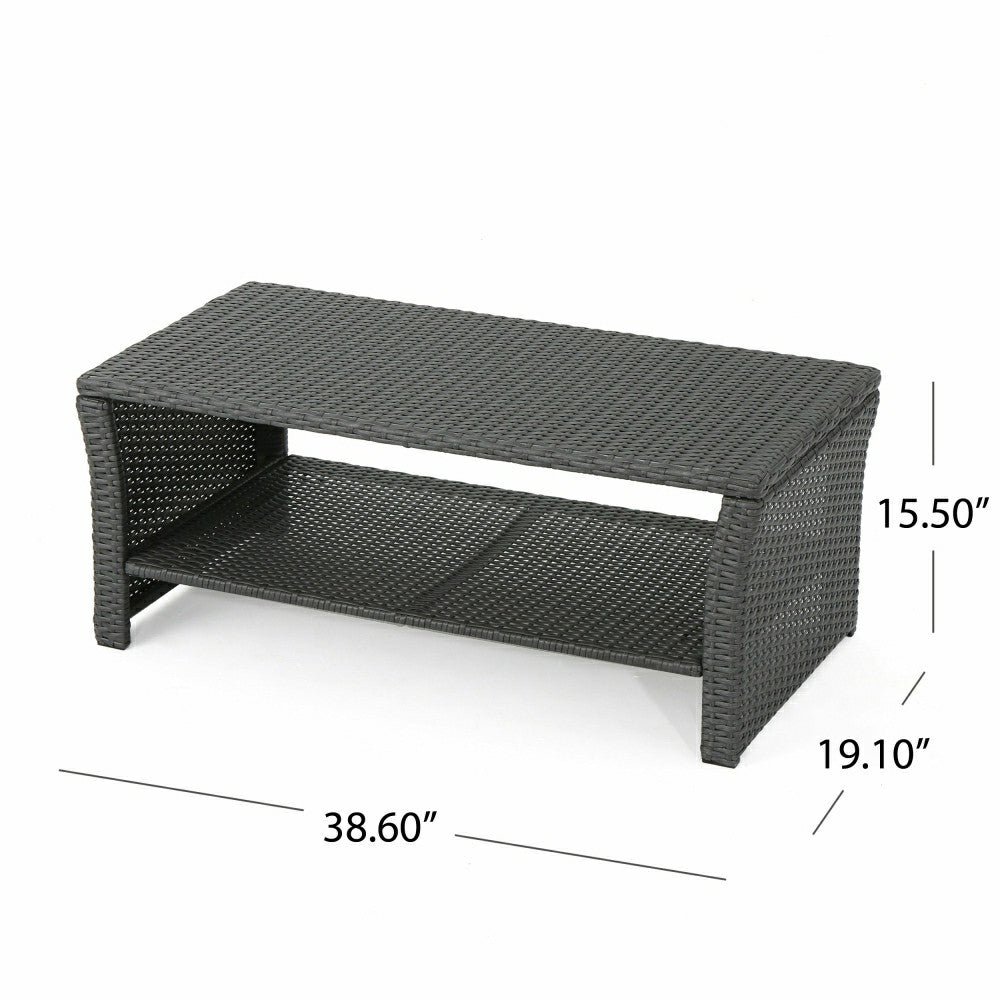 St Lucia Rattan Coffee Table | Plow & Hearth