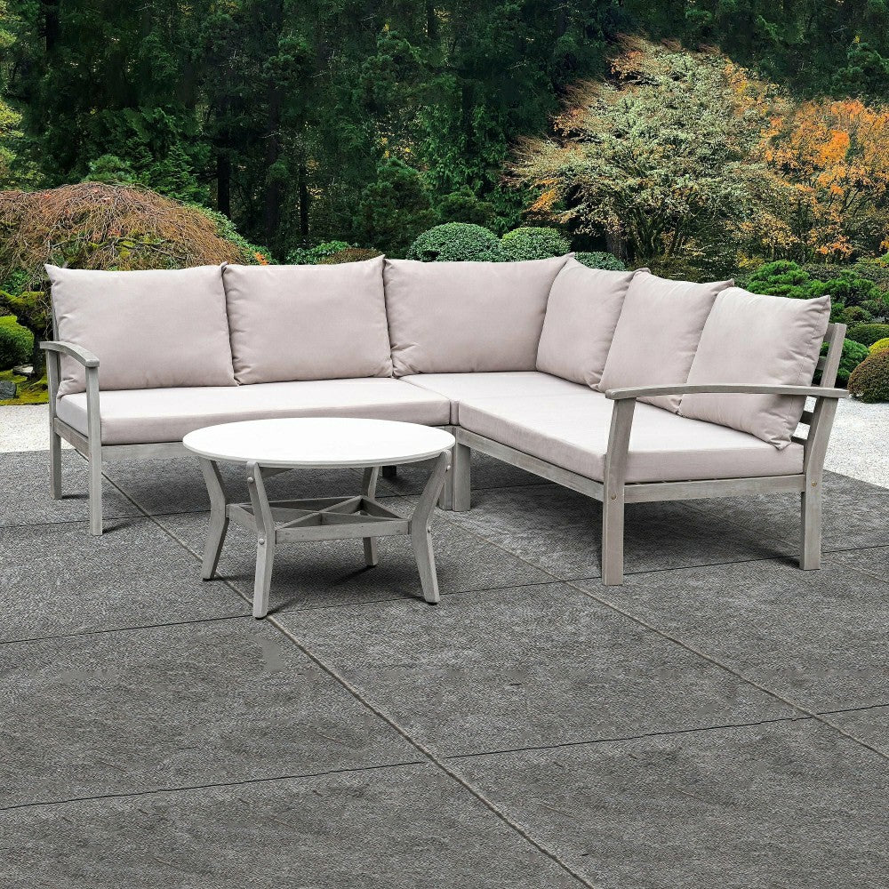 Ridgewind Outdoor Sectional Sofa Seating Set With Cocktail Table | Plow & Hearth
