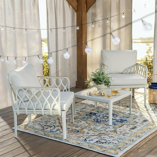Amsterdam 3-Piece Outdoor Seating Set with Cushions | Plow & Hearth