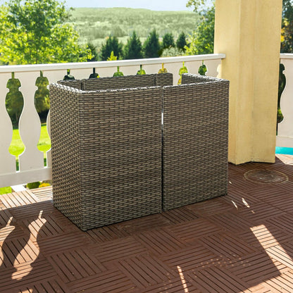 Compact Modular Wicker Balcony Seating Set with Multiple Configuration | Plow & Hearth
