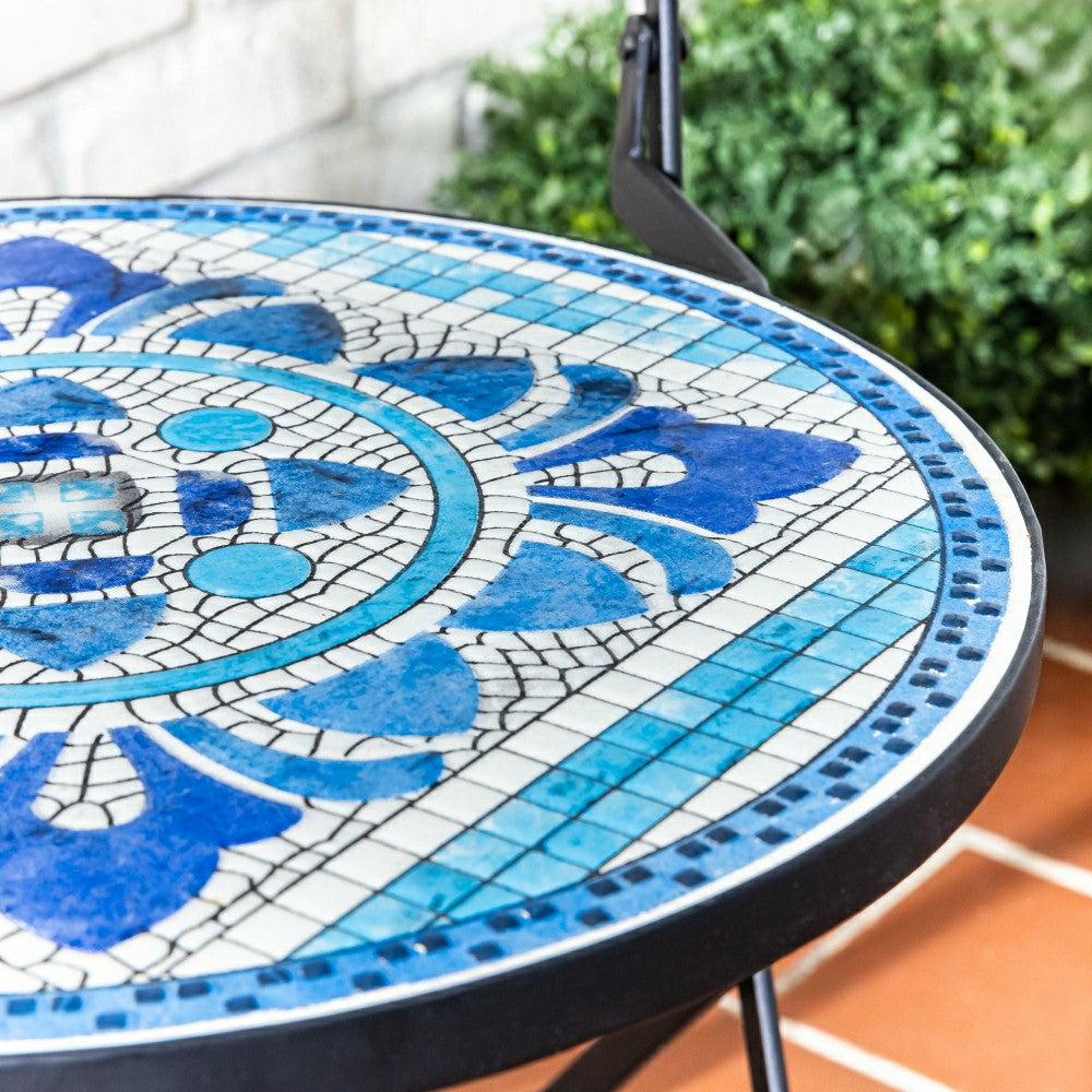 Santorini Breeze Mosaic Bistro Table and Chair Set | Plow & Hearth