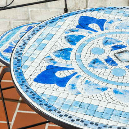 Santorini Breeze Mosaic Bistro Table and Chair Set | Plow & Hearth