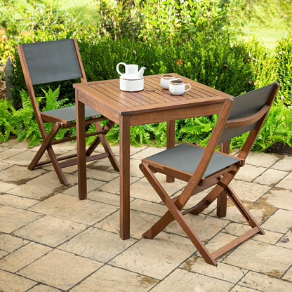 Eucalyptus Wood Outdoor Square Bistro Table | Plow & Hearth