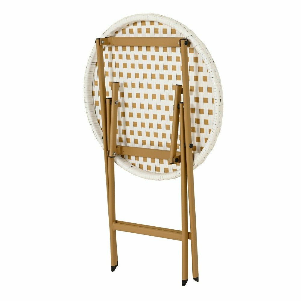 Folding Wicker 3-Piece Bistro Set | Plow & Hearth