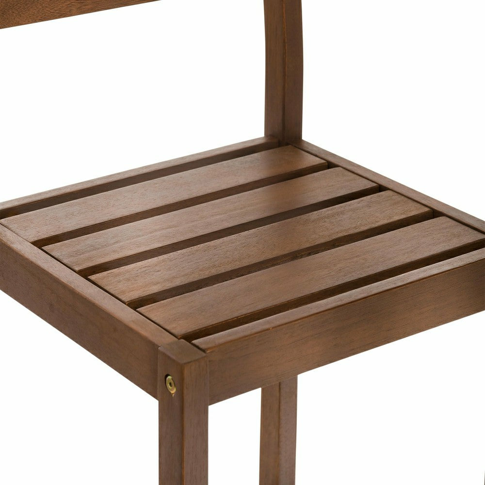 Lancaster Eucalyptus Outdoor Bar Set with Table and 2 Bar Stools, 3-Pi | Plow & Hearth