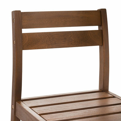 Lancaster Eucalyptus Outdoor Bar Set with Table and 2 Bar Stools, 3-Pi | Plow & Hearth