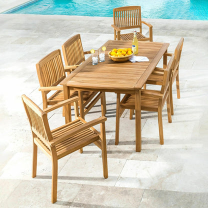 Rectangular Teak Dining Table | Plow & Hearth