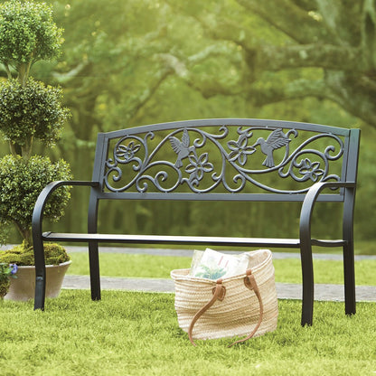 Hummingbird Metal Garden Bench | Plow & Hearth