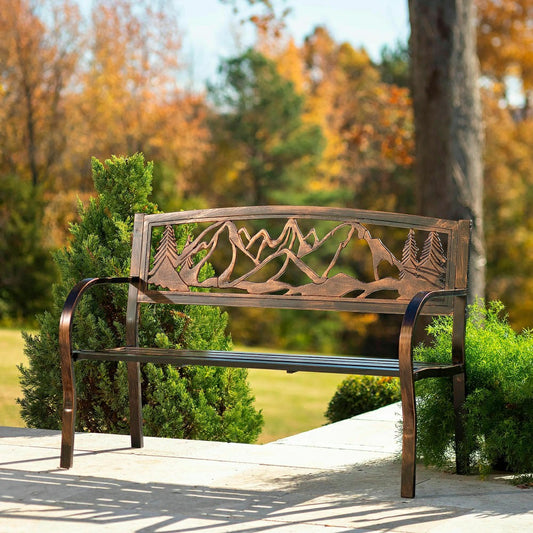 Mountain View Metal Garden Bench | Plow & Hearth