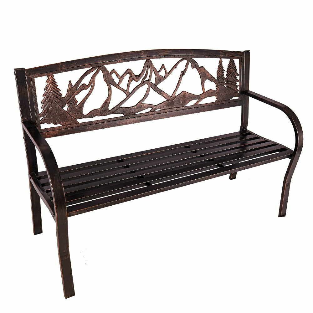 Mountain View Metal Garden Bench | Plow & Hearth