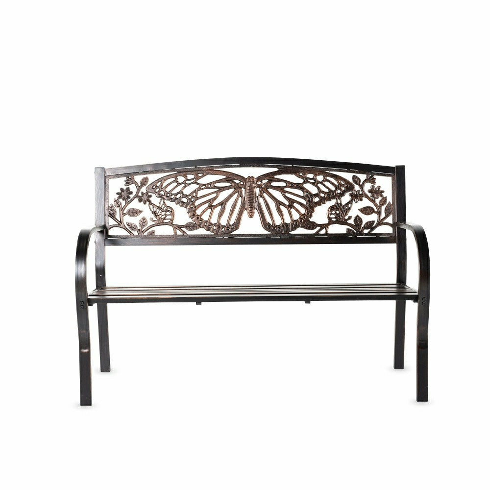 Butterfly Metal Garden Bench | Plow & Hearth