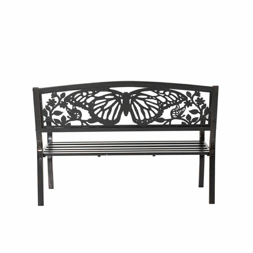 Butterfly Metal Garden Bench | Plow & Hearth