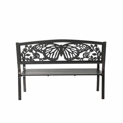 Butterfly Metal Garden Bench | Plow & Hearth