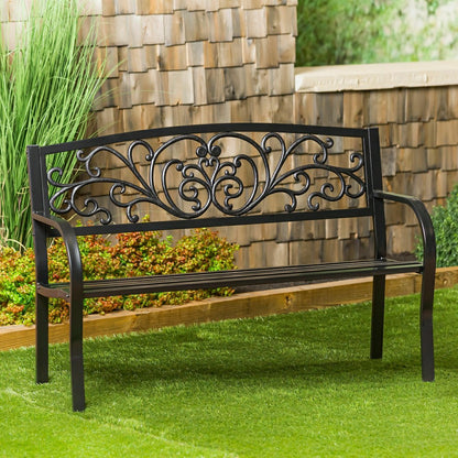 Blooming Metal Garden Bench | Plow & Hearth
