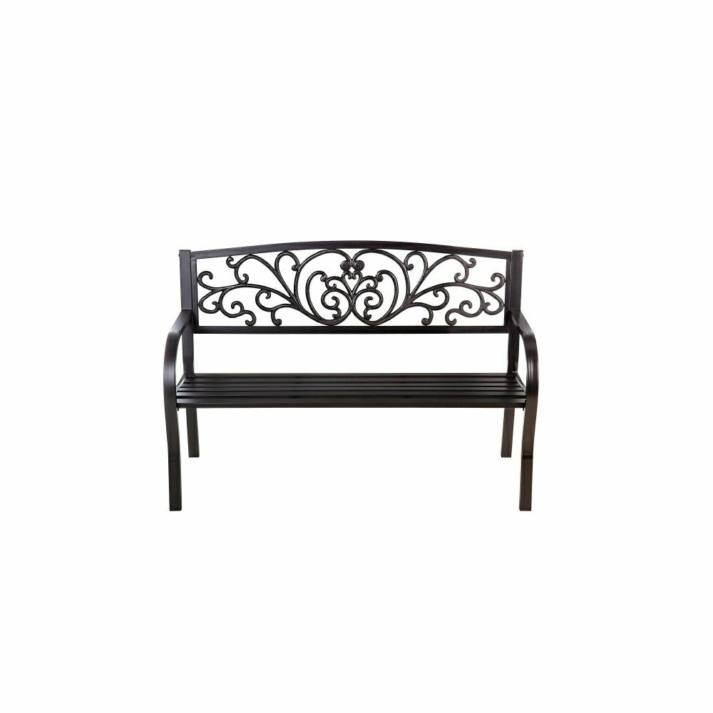 Blooming Metal Garden Bench | Plow & Hearth