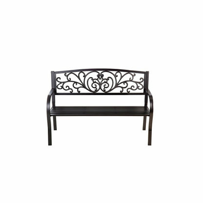 Blooming Metal Garden Bench | Plow & Hearth