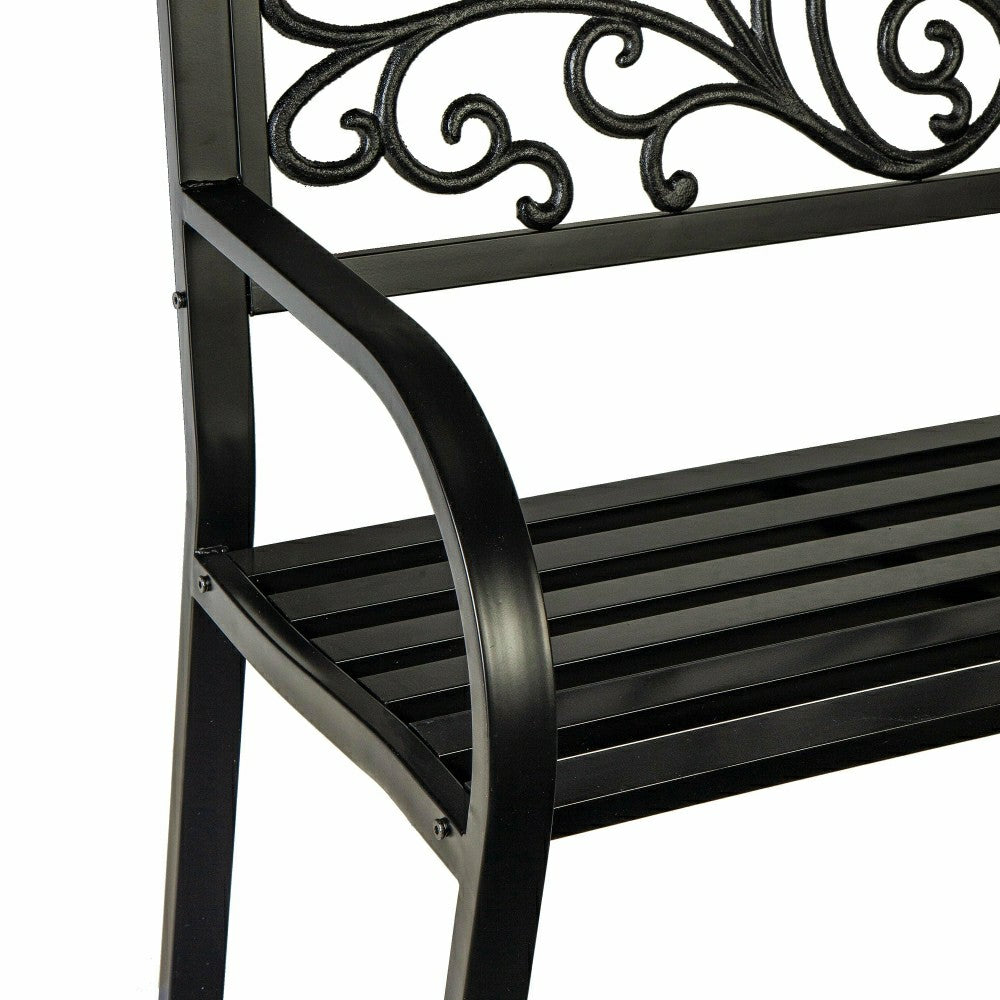 Blooming Metal Garden Bench | Plow & Hearth