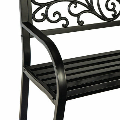 Blooming Metal Garden Bench | Plow & Hearth