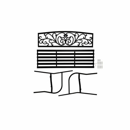Blooming Metal Garden Bench | Plow & Hearth