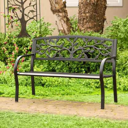 Tree of Life Metal Garden Bench | Plow & Hearth