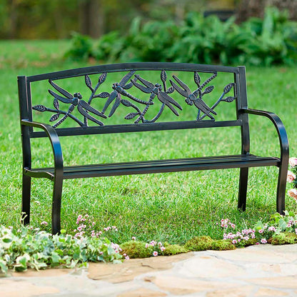 Dragonfly Metal Garden Bench | Plow & Hearth