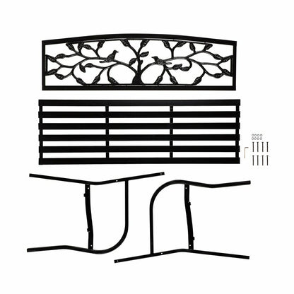 Slimline Tree of Life Metal Garden Bench | Plow & Hearth