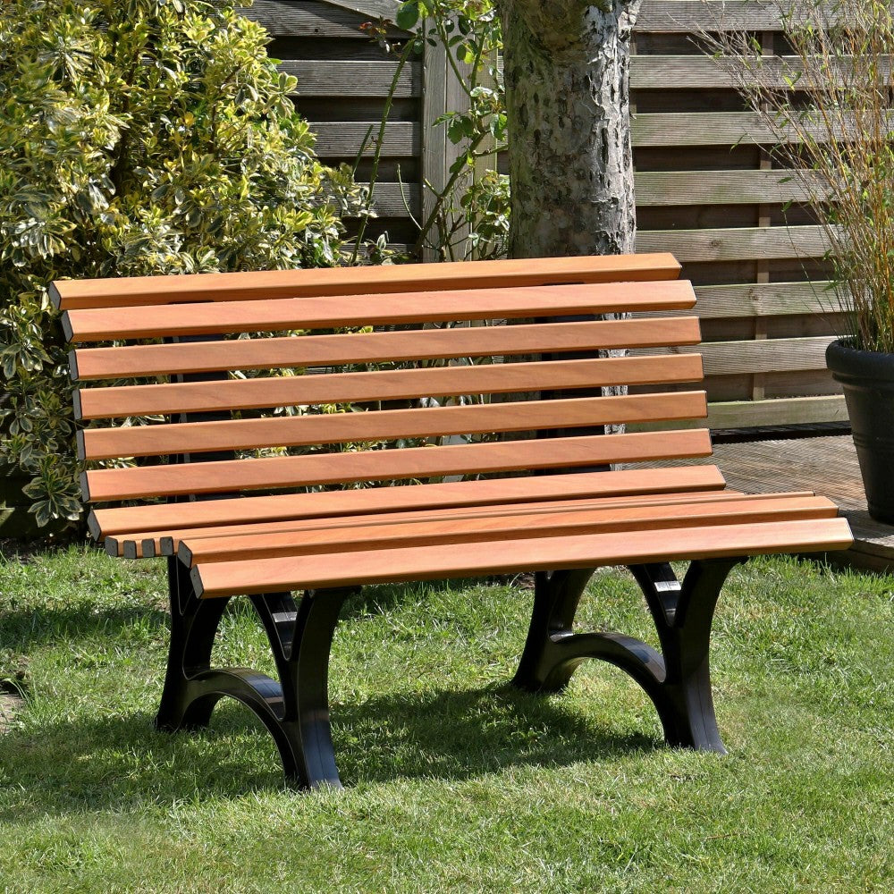 Ergonomic Weatherproof PVC Garden Bench | Plow & Hearth