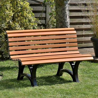 Ergonomic Weatherproof PVC Garden Bench | Plow & Hearth