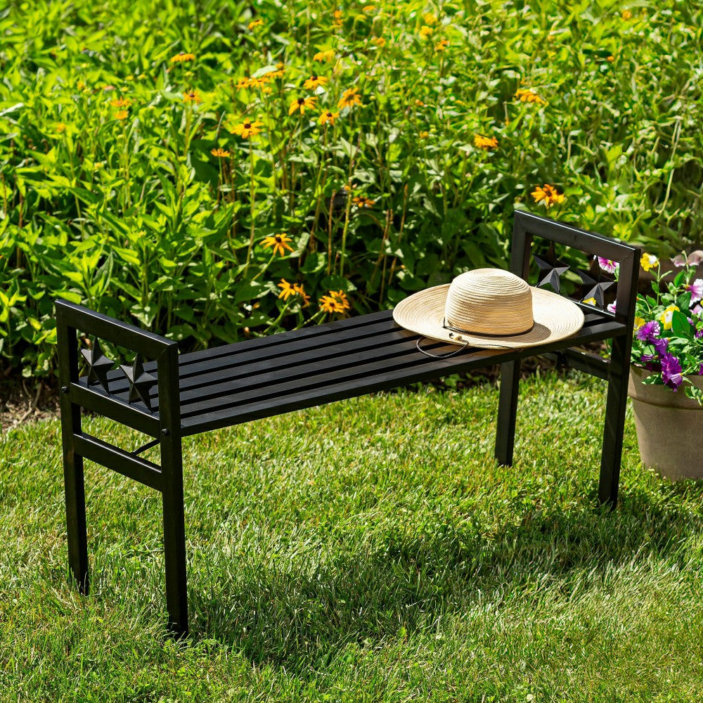 Metal Star Backless Bench | Plow & Hearth