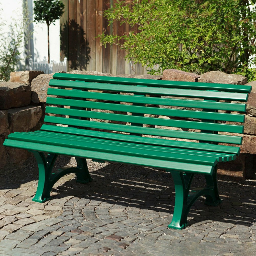 Ergonomic Weatherproof PVC Garden Bench | Plow & Hearth