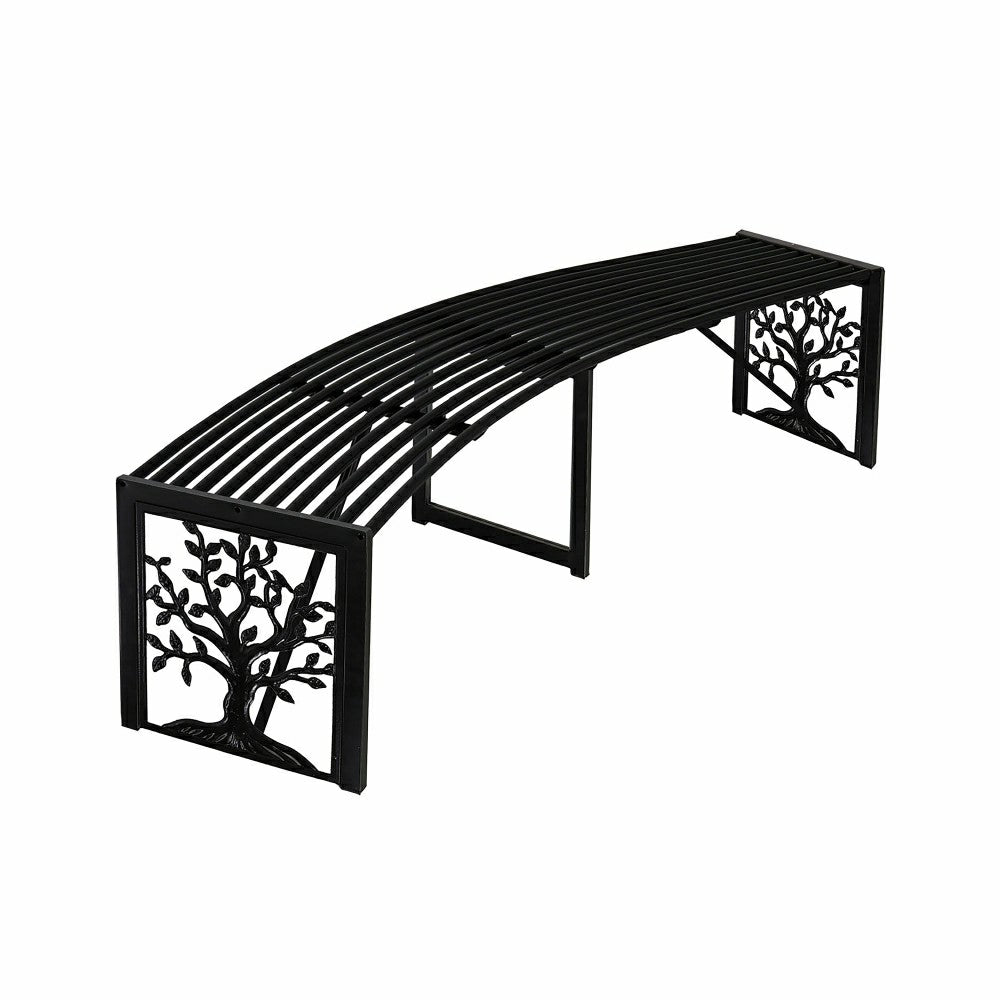 Curved Metal Bench Tree of Life | Plow & Hearth