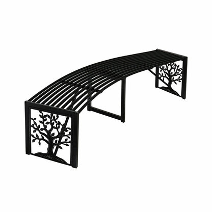 Curved Metal Bench Tree of Life | Plow & Hearth
