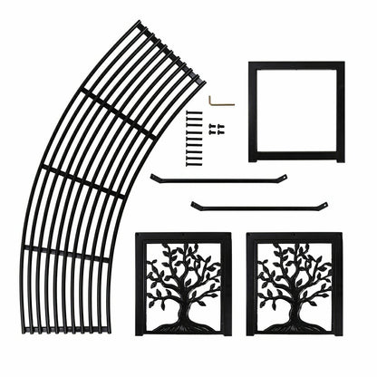 Curved Metal Bench Tree of Life | Plow & Hearth
